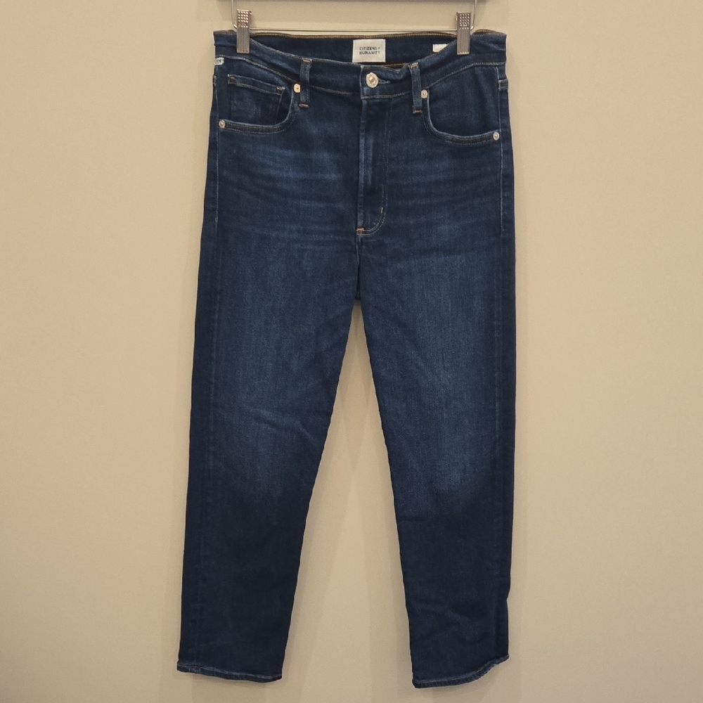 Citizens Of Humanity Dark Blue Caia Straight Leg Jeans Size 27